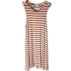 NWOT AMOUR VERT Red White Striped Dress Size Small